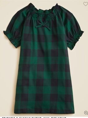 Crewcuts Green and Black Buffalo Plaid Nightgown